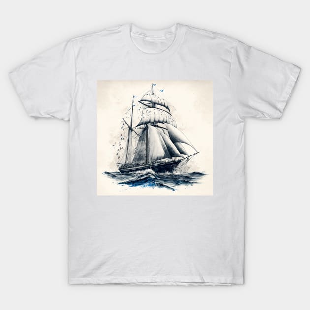On the high seas V T-Shirt by hamptonstyle